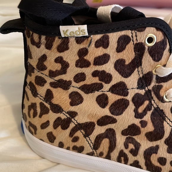 NWOT Kate Spade Keds Leopard Horsehair High Top Sneakers - Picture 4 of 12